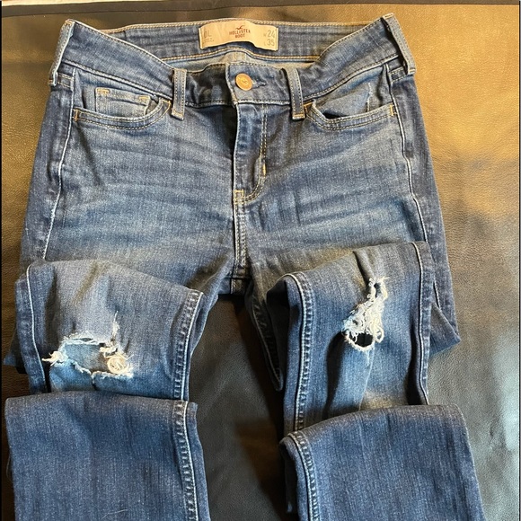 Hollister distressed bootcut jeans size 24 - Picture 4 of 8